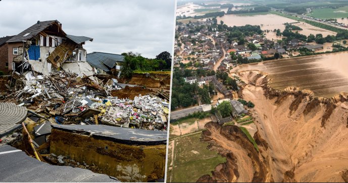 Následky ničivých bouří v německém Erftstadtu (16.7.2021)