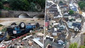 Německo počítá škody po ničivých bouřkách, obětí je přes 20 (15.7.2021)