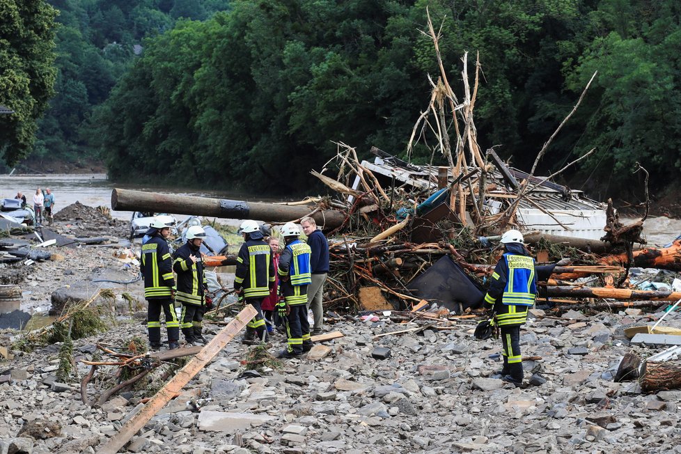 Silné bouřky a záplavy zasáhly Německo (15.7.2021)