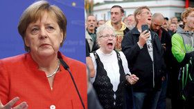 Německá kancléřka Angela Merkelová (CDU) kritizovala sobotní demonstrace pravice v Chemnitzu (Saské Kamenici). Řadě lidí podle ní nešlo o vyjádření smutku, ale pouze o šíření nenávisti (3.9.2018).