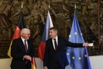 Německý prezident Frank-Walter Steinmeier se setkal v Hrzánském paláci s premiérem Andrejem Babišem.