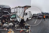 Nehoda tří kamionů uzavřela dálnici D8 na Německo: Dlouhé kolony a déšť