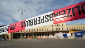 Vyšetřování německé policie u nádraží v Augsburgu (2.9.2026)