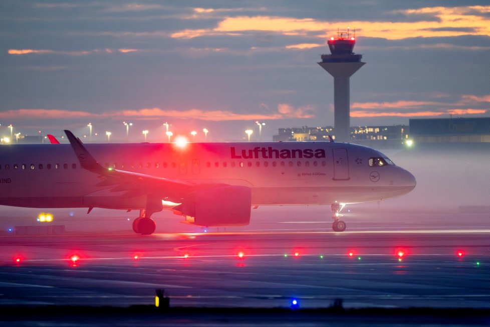 Letiště ve Frankfurtu. (30. 1. 2023)