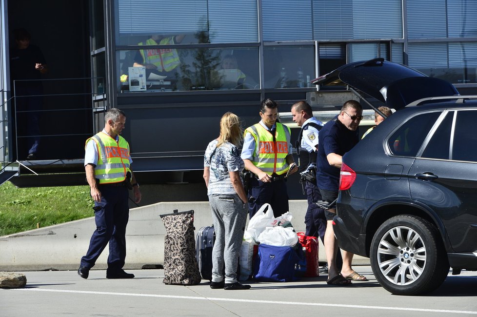 Namátková policejní kontrola krátce za hranicemi s Německem