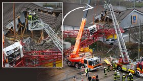 Na supermarket v německu spadl jeřáb, zabil jednoho člověka a další lidé bojují o život