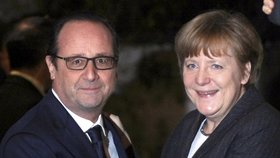 Německá kancléřka Angela Merkel se setkala s francouzským prezidentem Hollandem.