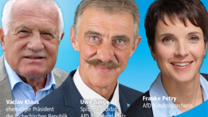 Václav Klaus pomáhal AfD v kampani.