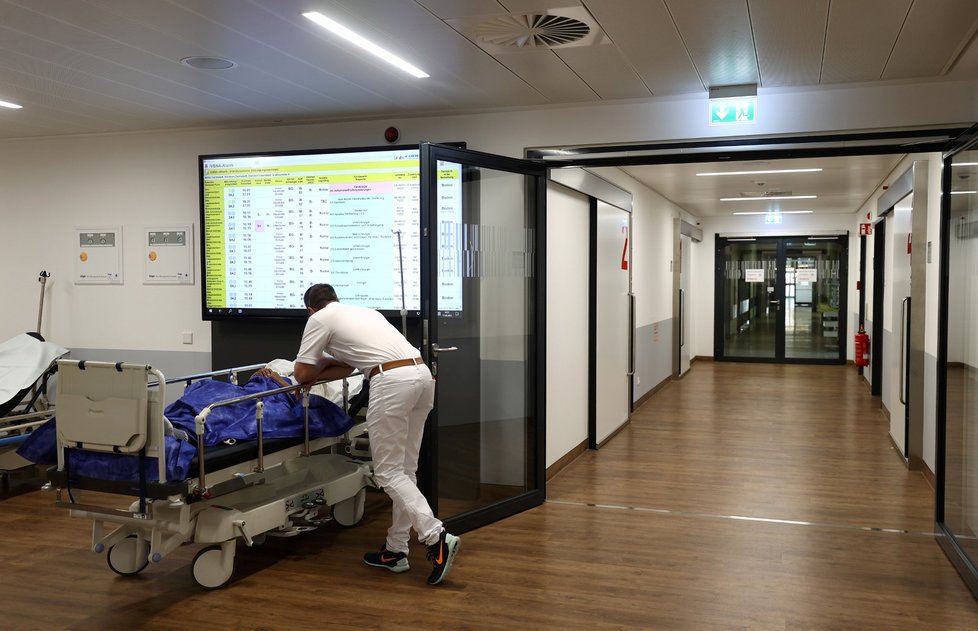 Koronavirus v nemocnici v německém Darmstadtu (17. 5. 2021)