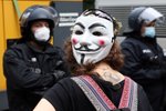 Protest proti covidovým opatřením v německém Berlíně (1.8.2021)