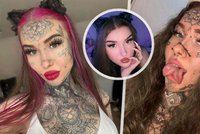 Kráska si pokryla tělo tetováními, má split jazyka i piercingy: Proměna jí vzala babičku, ale přinesla klid