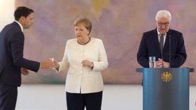 Kancléřka Merkelová na návštěvě u prezidenta Steinmeiera (27.6. 2019)