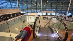 Mnichovské letiště kvůli ledovce ruší lety (4. 12. 2023).