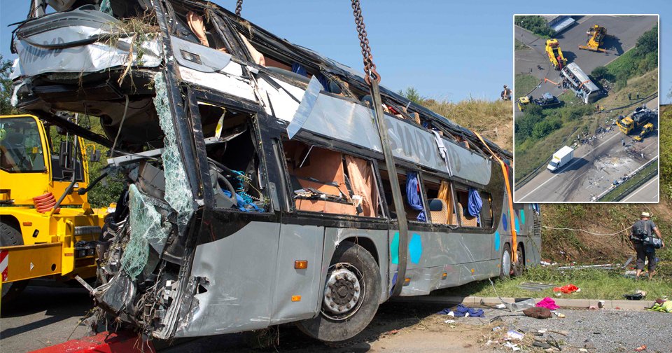 Tragická nehoda autobusů u Drážďan