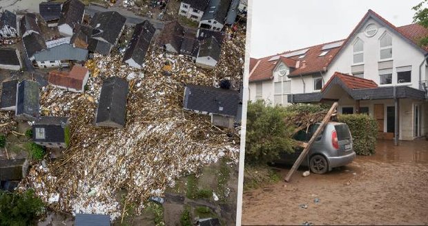 Povodňový horor: Vlna smetla dům s postiženými v Německu, utopilo se 12 lidí