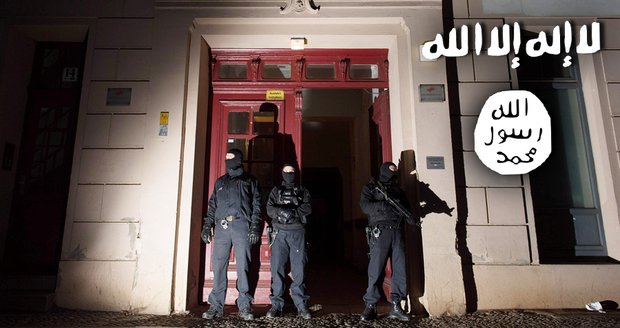 Německá policie podnikla razii proti osobám podezřelým z podpory Islámského státu.