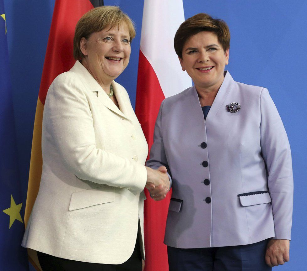Kancléřka Angela Merkelová a polská premiérka beata Szydlová