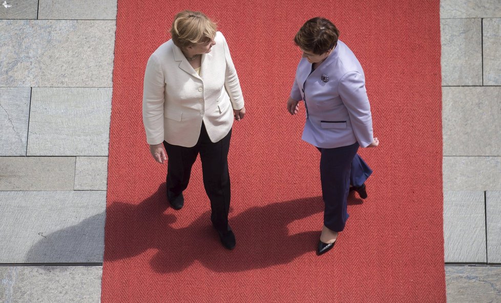 Kancléřka Angela Merkelová a polská premiérka Beata Szydlová