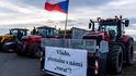 Čeští farmáři podpořili protest svých německých kolegů. (15.1.2024)