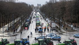 Protest německých zemědělců v Berlíně. (15.1.2024)