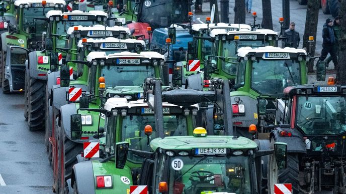 Protest zemědělců v Berlíně. (15.1.2024)