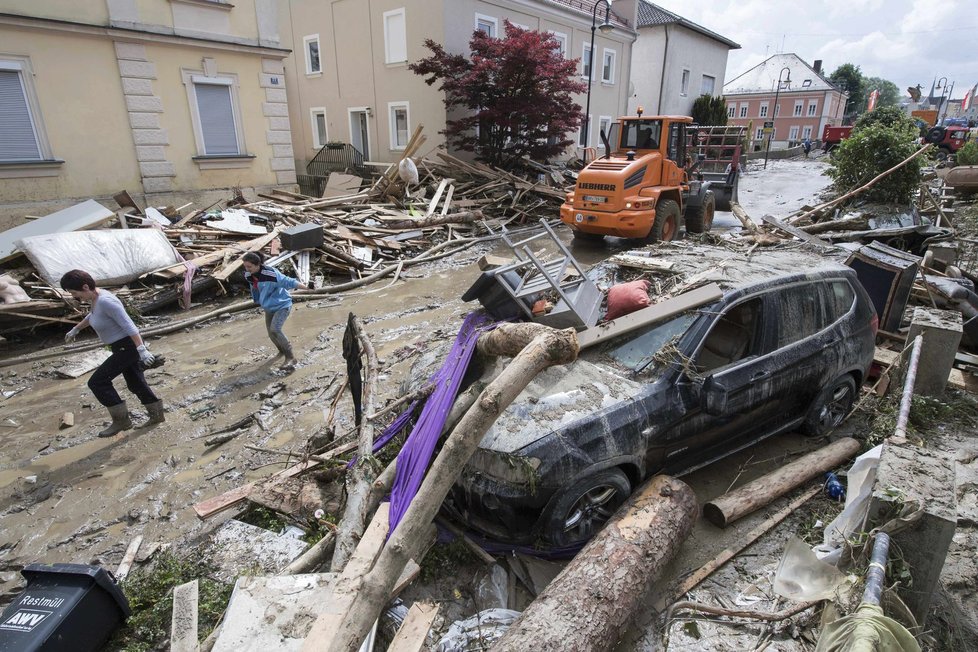 Město Simbach am Inn utrpělo záplavami nejvíce.