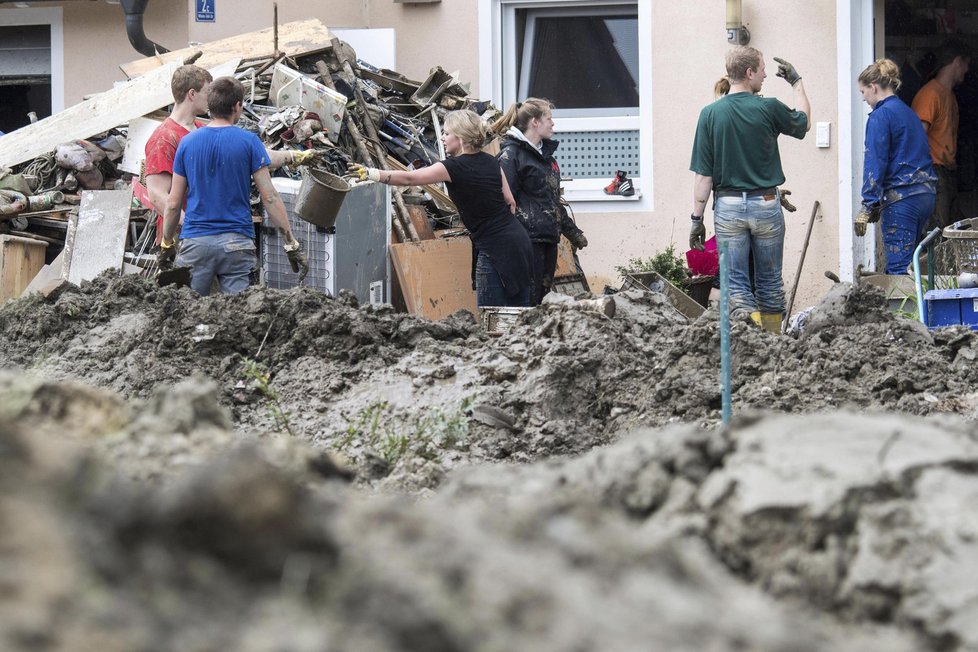 Město Simbach am Inn utrpělo záplavami nejvíce.