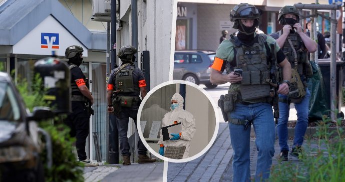 Policie zasahovala u banky Volksbank v německém Sinzigu.