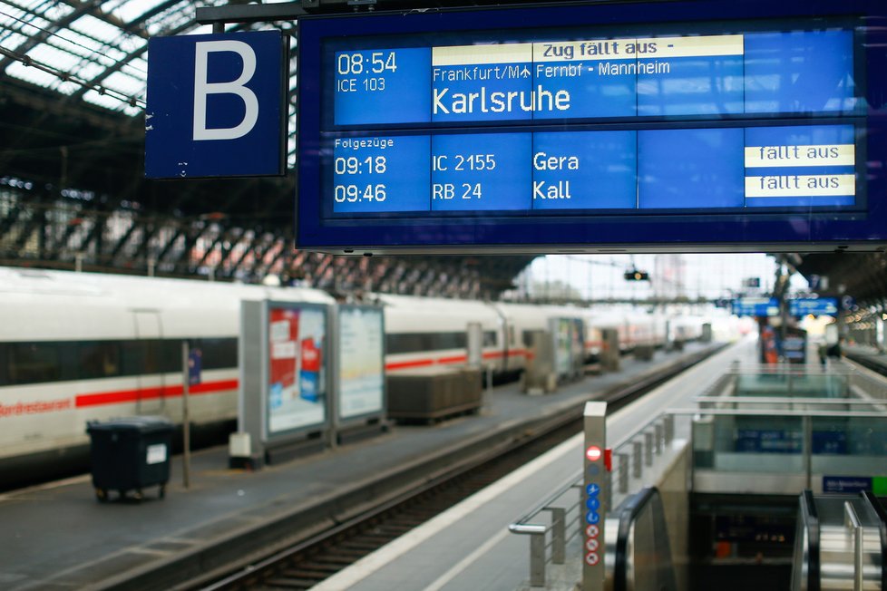 Železniční stávka v Německu (23.8.2021)