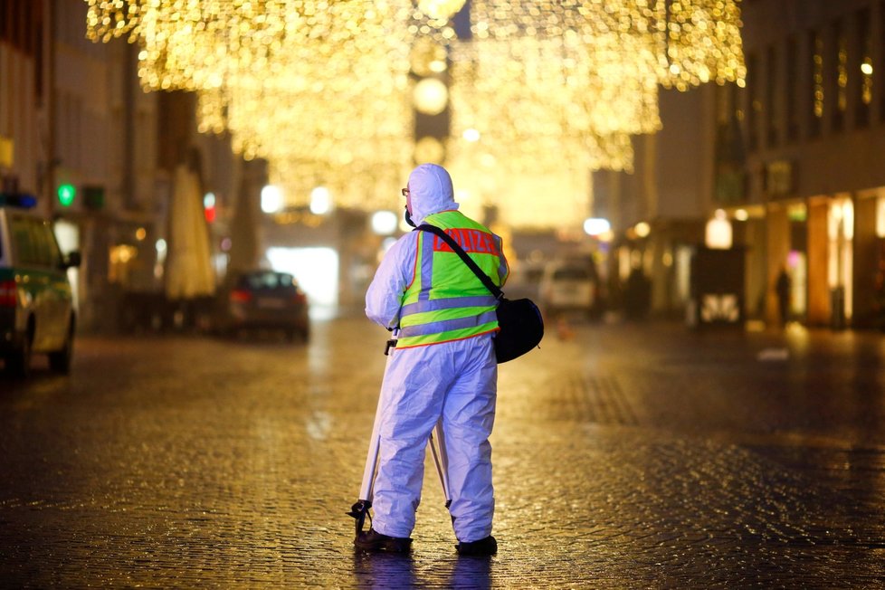 Policie na místě tragédie v Trevíru.