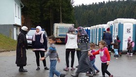 Uprchlíci na rakousko-bavorském přechodu Wegscheid