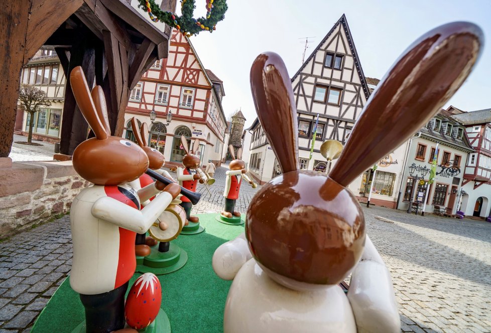 Velikonoce v Německu: Ulice se zaplnily zajíci i vejci.