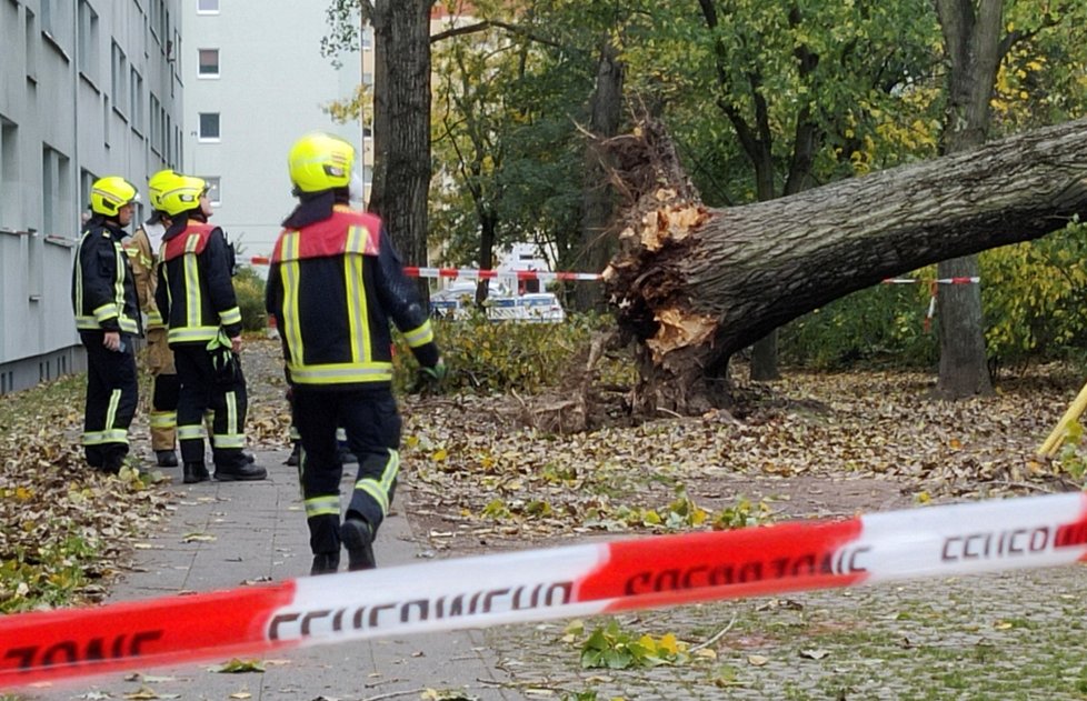 Silný vítr a bouřka působily problémy i v Německu. (21. 10. 2021)