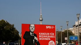 Volby v Německu: Lídr SPD Olaf Scholz.
