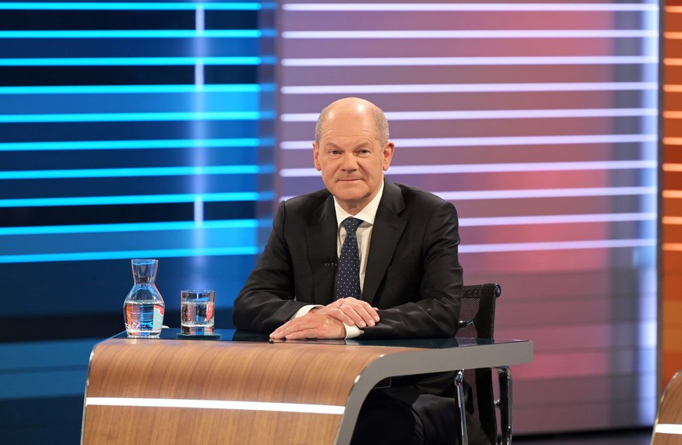 Olaf Scholz, lídr SPD, v povolební debatě