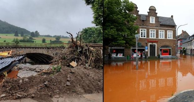 Povodně zdevastovaly německé město: Rodina čekala na záchranu 12 hodin