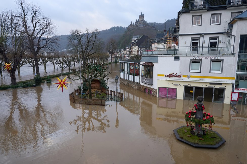 Záplavy v Německu (4. 1. 2023)