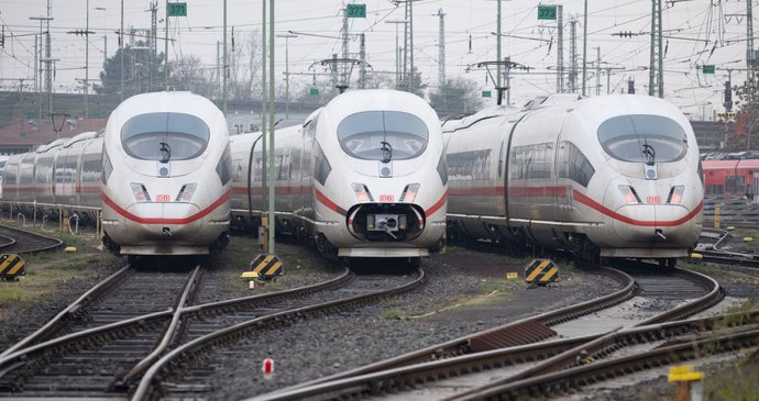 Stávka na železnici v Německu (7. 12. 2023)