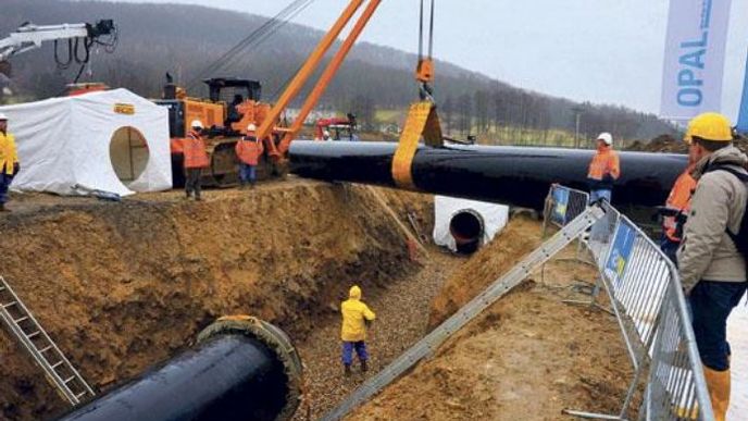 Výstavba plynovodu Gazela