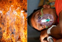 13 pacientů na JIP zemřelo při požáru. A děsivých 2263 obětí viru za jediný den v Indii