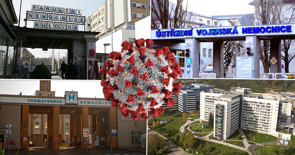 Kromě řádně hospitalizovaných pacientů na koronavirus se u pražských nemocnic začíná onemocnění objevovat také mezi personálem.