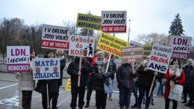 Nechte nám nemocnici v Orlové! Lidé demonstrovali proti omezení lékařské péče