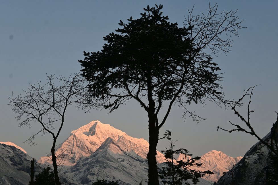 Ráno nad Namche Bazarem