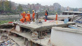 Záchranná akce po zemětřesení v Nepálu
