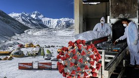 Horolezci z nejvyšší hory světa Mount Everest v Himalájích během svých cest domů mohli šířit nebezpečnou nepálskou variantu koronaviru