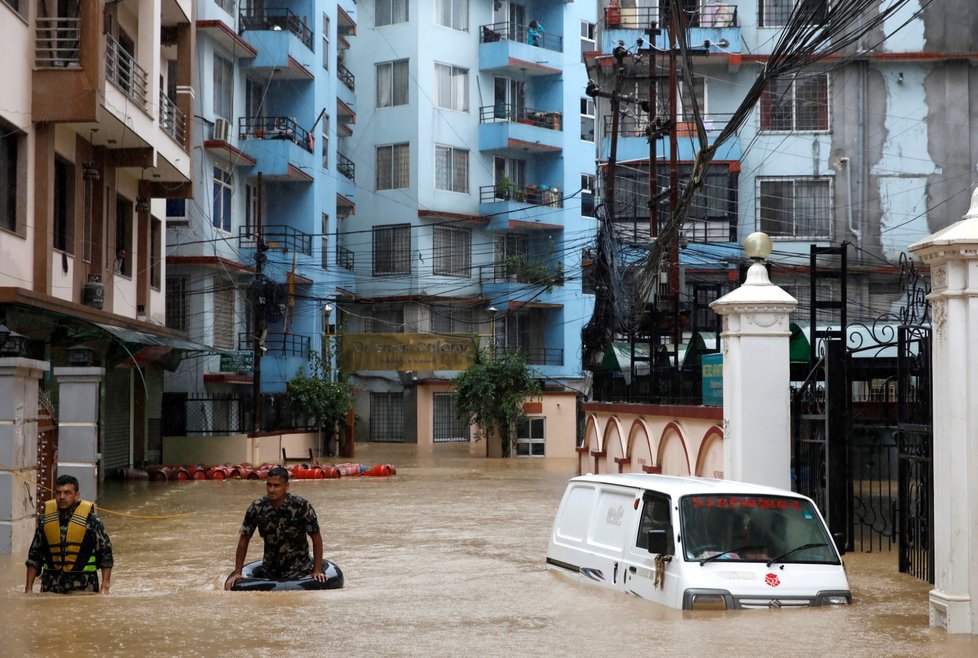 Záplavy a sesuvy půdy v Nepálu (ilustrační foto)