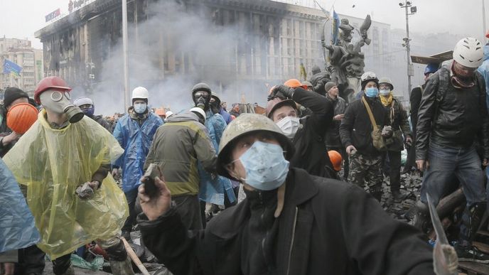 Pravý sektor má údajně velký podíl na protivládních demonstracích v Kyjevě