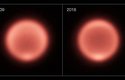 Kompozice zobrazuje snímky tepelného vyzařování planety Neptun pořízené mezi lety 2006 a 2020