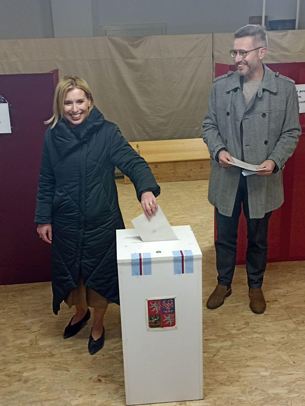 Prezidentské volby 2023: Danuše Nerudová s manželem Robertem (13.1.2023)