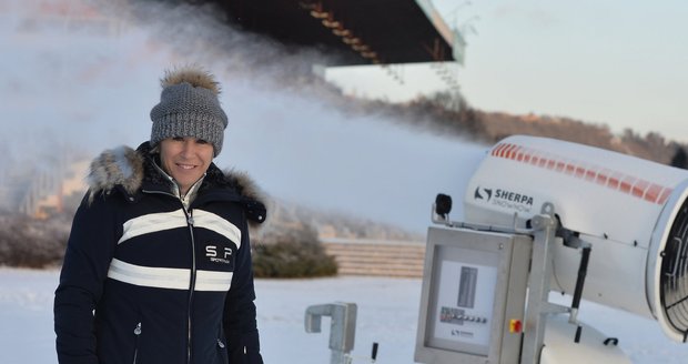 Patronka areálu a olympijská vítězka v běžeckém lyžování Kateřina Neumannová